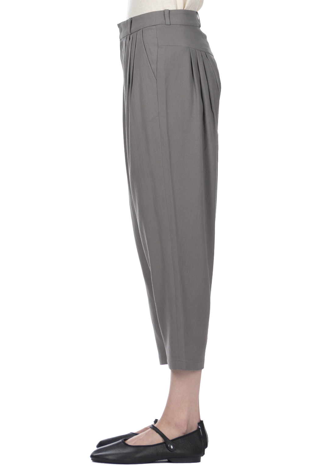 Evam Eva - Cotton Tuck Pants - Grey